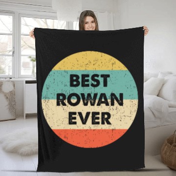 Discover Rowan Name Gift Fleece Blankets