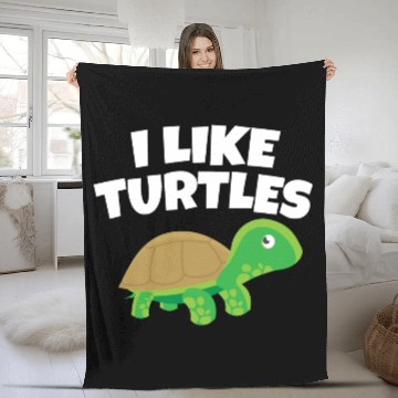 Discover Sea Animal I Tortoise Turtle Lover I Like Turtles Fleece Blankets