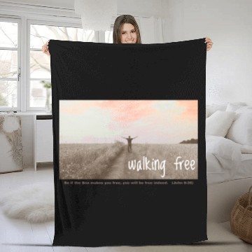 Discover Walking Free - Freedom because of Jesus Christ Fleece Blankets