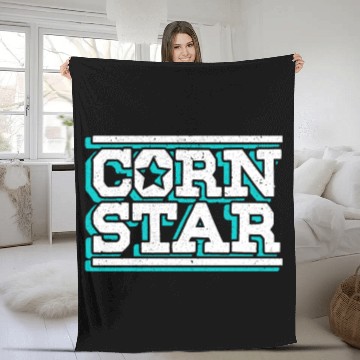 Discover Corn Star Cornhole King Sack Toss Bean Bag Player Fleece Blankets