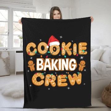 Discover Cookie Baking Crew Christmas Fleece Blankets