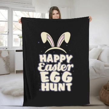 Discover Happy Easter Egg Hunt Fleece Blankets