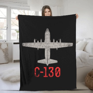 Discover C 130 Hercules Fleece Blankets