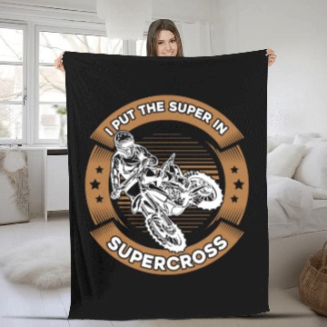 Discover Dirt Bike MX Motocross Supercross Fleece Blankets