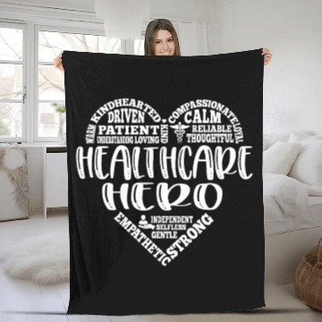 Discover Healthcare worker, health care hero Fleece Blankets