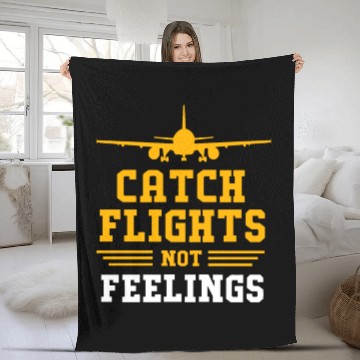 Discover Air Traffic Controller Catch Flights Not Feelings Fleece Blankets