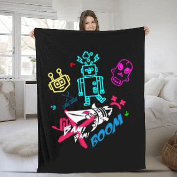 Discover jinx arcane boom monkey Fleece Blankets