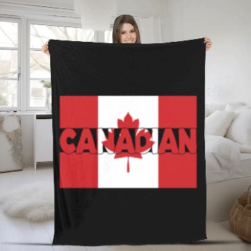 Discover Proud Canadian Roots Canada Flag Canadian Heritage Fleece Blankets