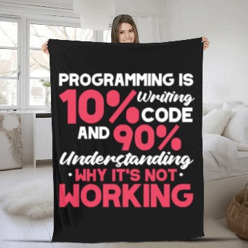 Discover Life Motto Software Developer Fleece Blankets