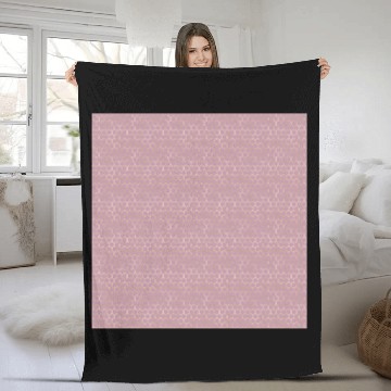 Discover Rose Gold Honeycomb Pattern Fleece Blankets