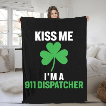 Discover Kiss Me I'm A 911 Dispatcher Fleece Blankets