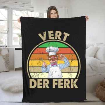 Discover Vintage Vert Der Ferk ? The Swedish Chef Men Fleece Blankets