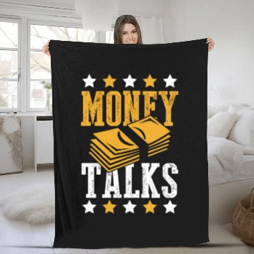 Discover money talks Fleece Blankets