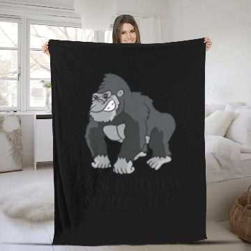 Discover Funny Gorilla I Just Really Love Gorillas Fleece Blankets