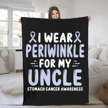 Discover Stomach Cancer Awareness Uncle Periwinkle Ribbon Fleece Blankets