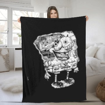 Discover Zombie - Sponge Bob. Fleece Blankets