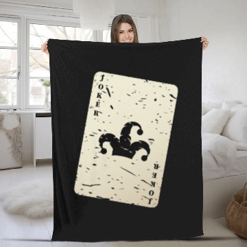 Discover Joker card Fleece Blankets