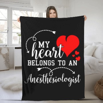 Discover I Love My Anesthesiologist Husband Wife Gift Valen Fleece Blankets
