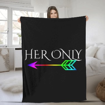 Discover Cute Gay Couple Lesbian Valentines Day T Her Only Fleece Blankets