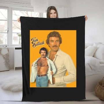 Discover Tom Selleck Poster Fleece Blankets