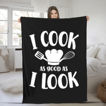 Discover Cooking Cook Kitchen Chef I Cook Fleece Blankets
