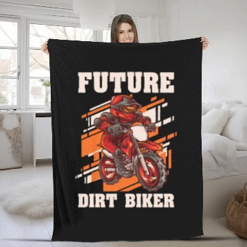 Discover Dirt Bike MX Motocross Supercross Fleece Blankets