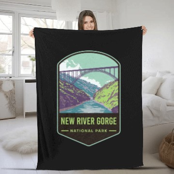Discover New River Gorge National Park Fleece Blankets