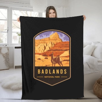 Discover Badlands National Park Fleece Blankets