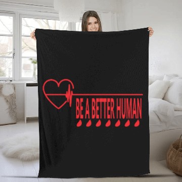 Discover Be A Nice Human Fleece Blankets