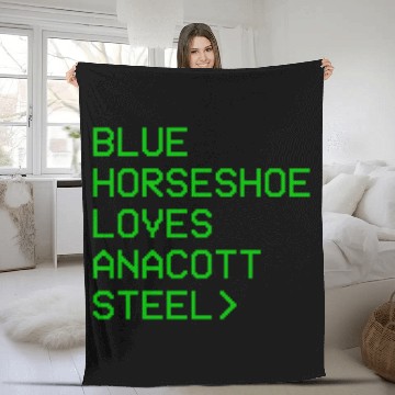 Discover Blue Horseshoe Loves Anacott Steel Fleece Blankets