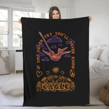 Discover peace love freedom Fleece Blankets