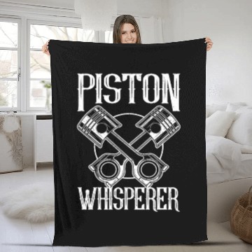 Discover Car Mechanical Piston Whisperer Car Mechanic Fleece Blankets