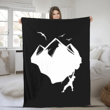 Discover Climbing Carabiner Bouldering Mountain Sports Fleece Blankets