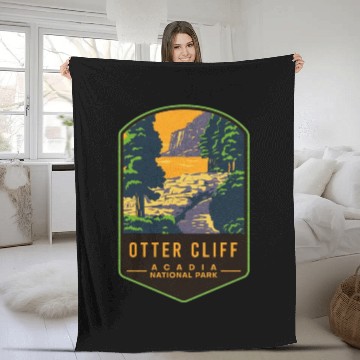 Discover Otter Cliff Acadia National Park Fleece Blankets