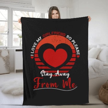 Discover Funny Girlfriend Quote, I Love My girlfriend Fleece Blankets