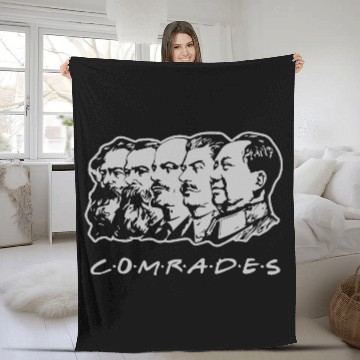 Discover Communist Comrades Friends Fleece Blankets