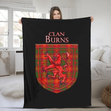 Discover Burns Tartan Scottish Plaid Lion Rampant Fleece Blankets