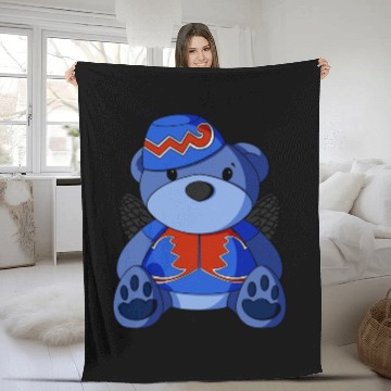 Discover Flying Monkey Teddy Bear Fleece Blankets