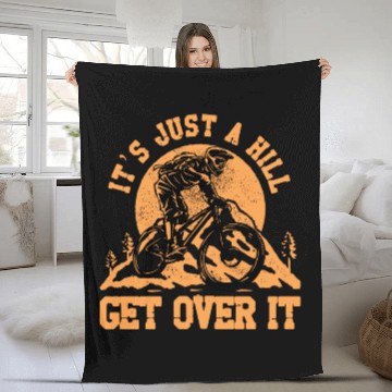 Discover It's just a hill get over it Fleece Blankets