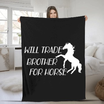 Discover Horse - Will trade brother for horse Fleece Blankets