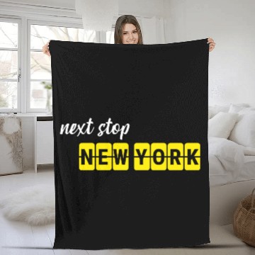Discover Next Stop New York – City Trip with friends Fleece Blankets
