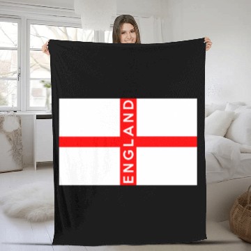 Discover england flag Fleece Blankets