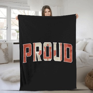 Discover Proud Canadian Vintage Heritage DNA Flag Fleece Blankets