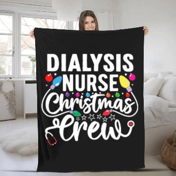 Discover Dialysis Nurse Christmas Crew Nephrology Nursing S Fleece Blankets