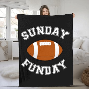 Discover Sunday Funday, American Football Fleece Blankets