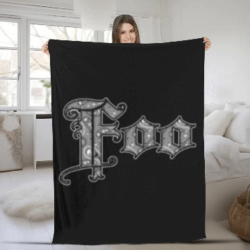 Discover FF Band Bandana Grey Fleece Blankets