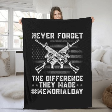 Discover Memorial Day Patriotic Heroicness USA Flag Fleece Blankets