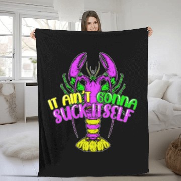 Discover Funny Lobster Mardi Gras Fleece Blankets