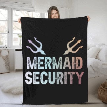 Discover Mermaid Security Fleece Blankets