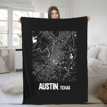 Discover Austin Texas Fleece Blankets
